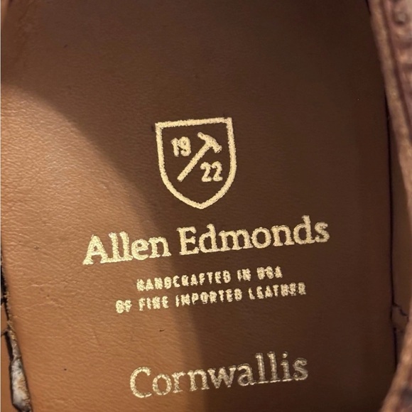 Allen Edmonds 7D Cornwallis Chestnut Brown Oxford Derby Leather Shoes - Picture 15 of 16